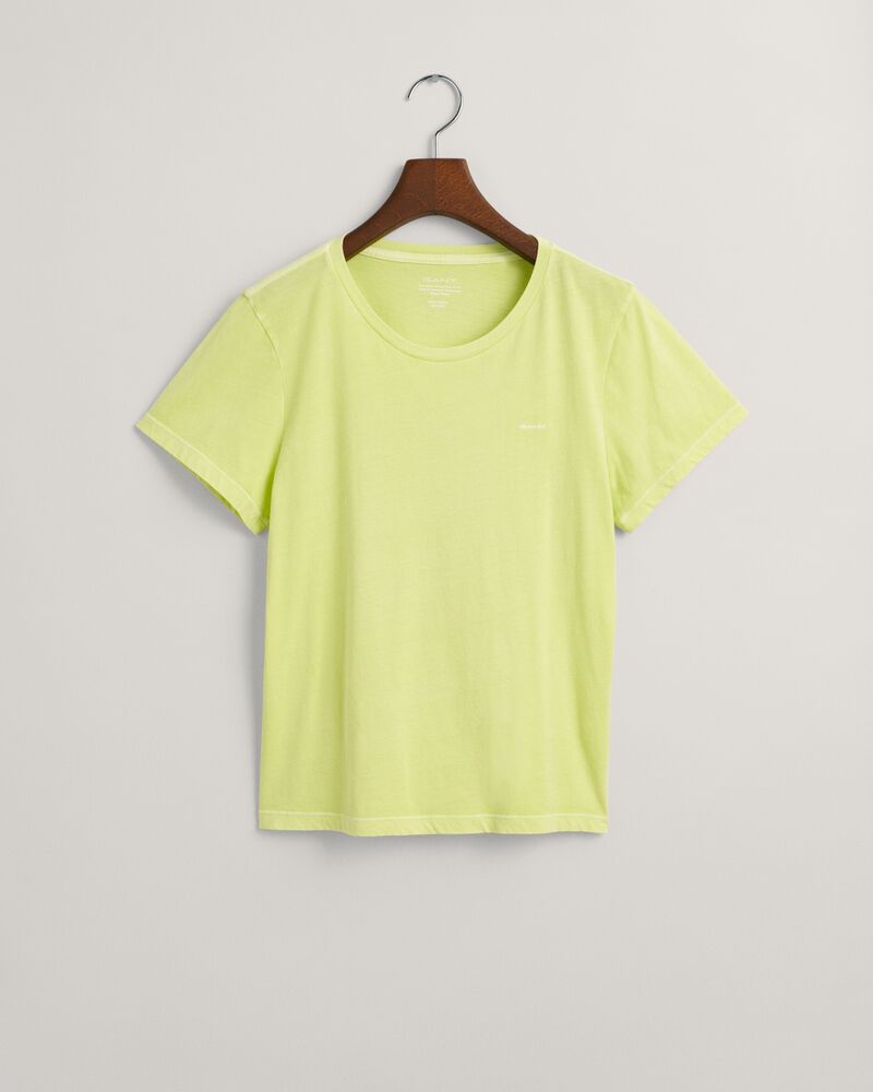 Sunfaded Crew Neck T-Shirt Pastel Lime / S