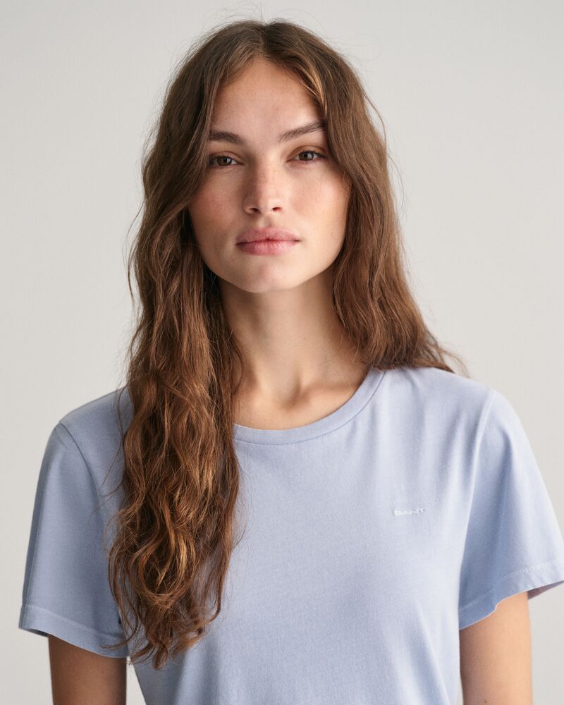 Sunfaded Crew Neck T-Shirt Dove Blue / S