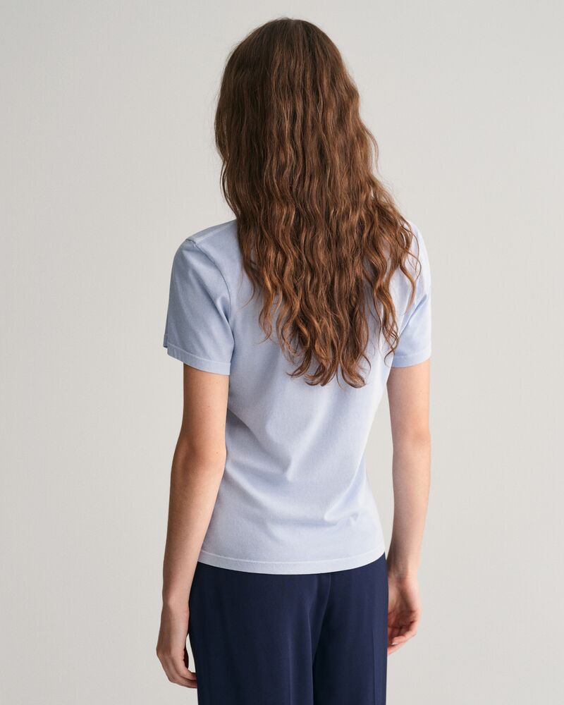 Sunfaded Crew Neck T-Shirt Dove Blue / S