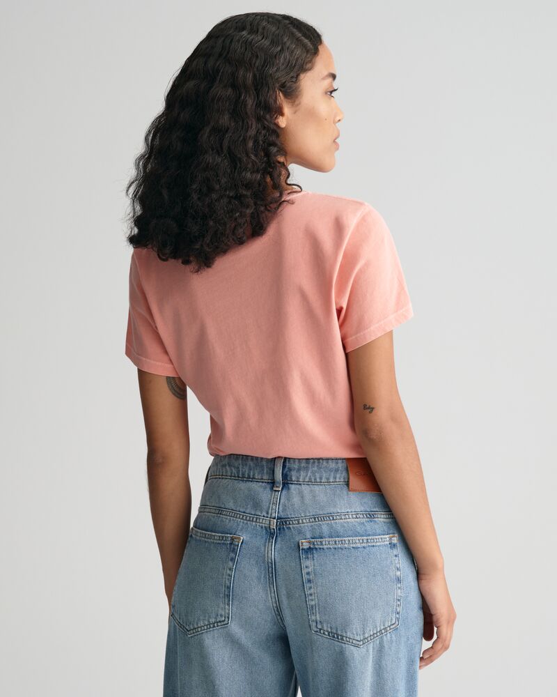 Sunfaded Crew Neck T-Shirt Peachy Pink / S