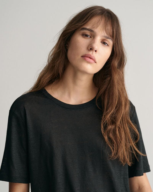 Linen T-Shirt Black / S