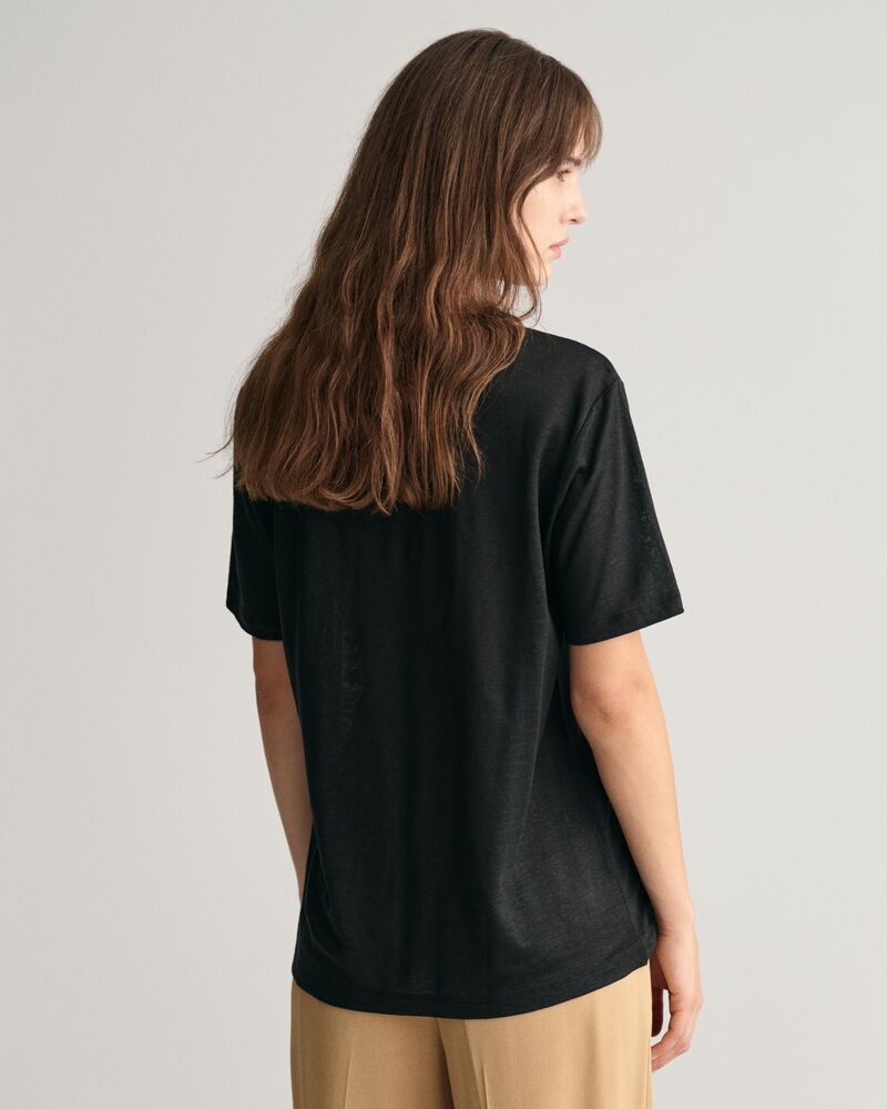 Linen T-Shirt Black / S