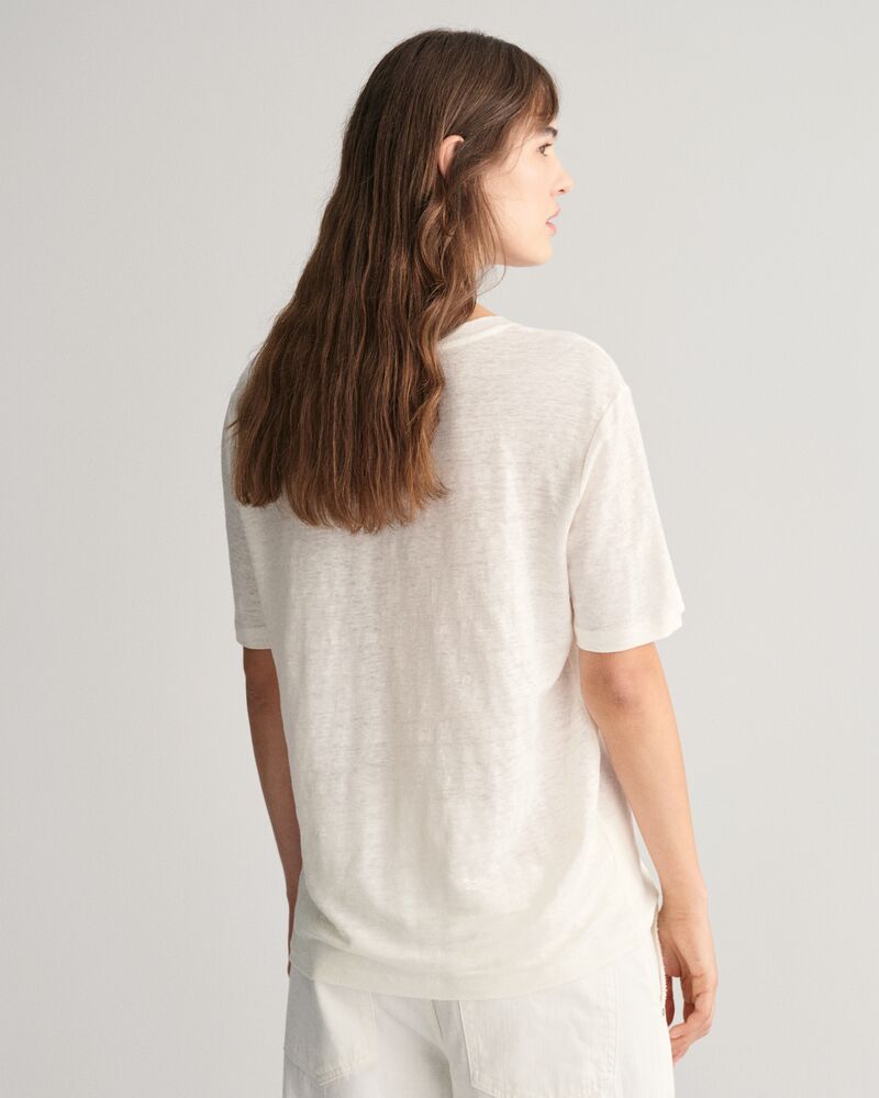 Linen T-Shirt Eggshell / S