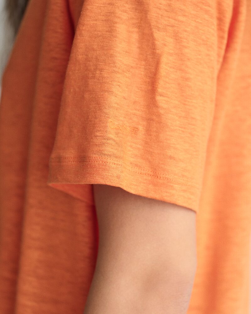 Linen T-Shirt Pumpkin Orange / S