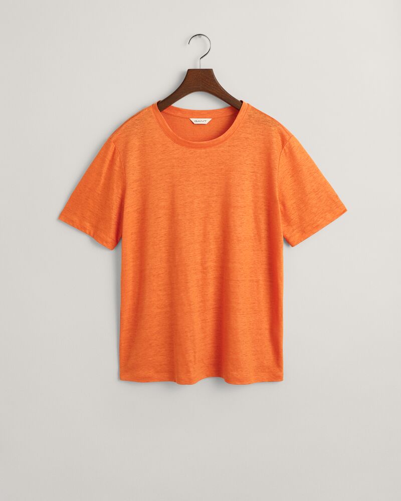 Linen T-Shirt Pumpkin Orange / S