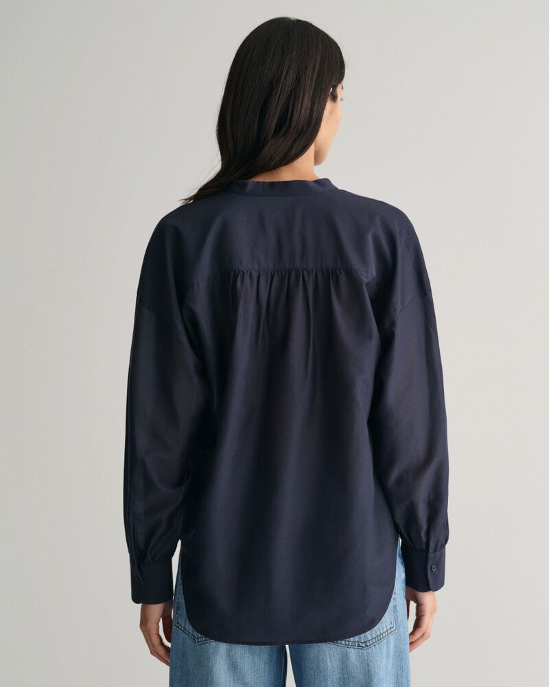 Cotton Silk Blouse Evening Blue / 32