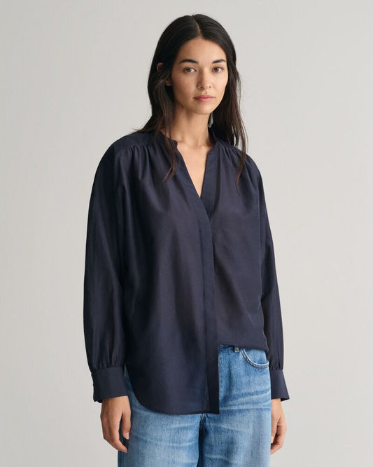 Cotton Silk Blouse Evening Blue / 32