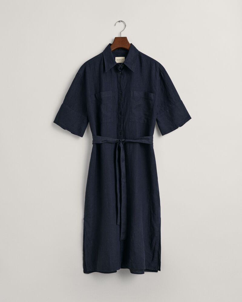 Navy cotton shirt dress online