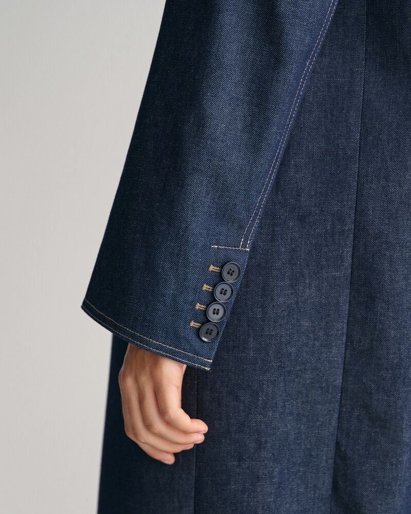 Denim Overcoat Dark Blue / S