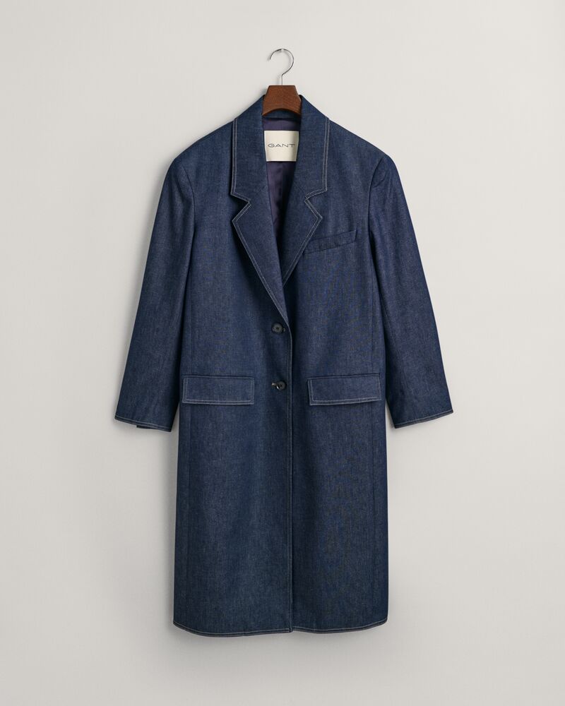 Denim Overcoat Dark Blue / S