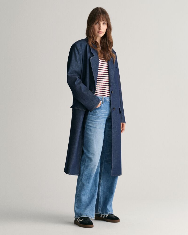 Denim Overcoat Dark Blue / S