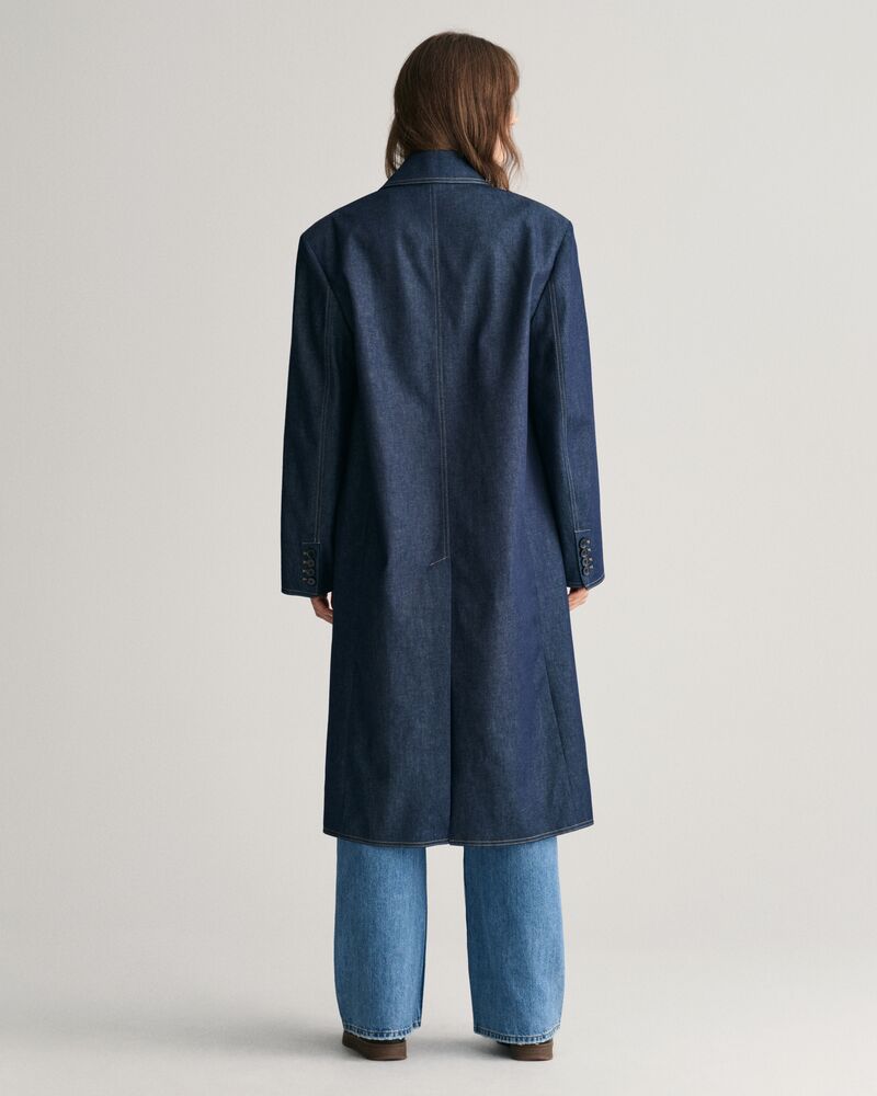 Denim Overcoat Dark Blue / S