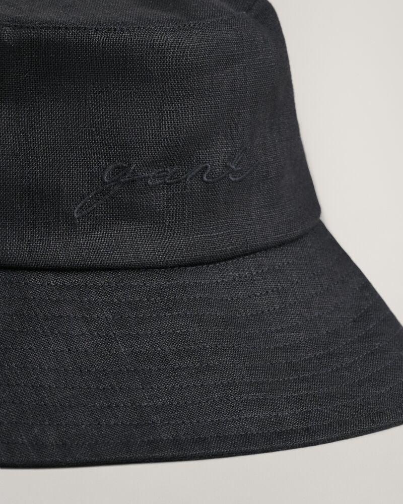 Linen Bucket Hat Black / S-M