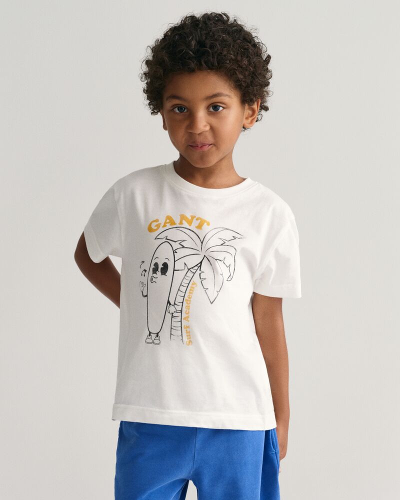 Kids Gant Surf Academy T-Shirt 92 / WHITE