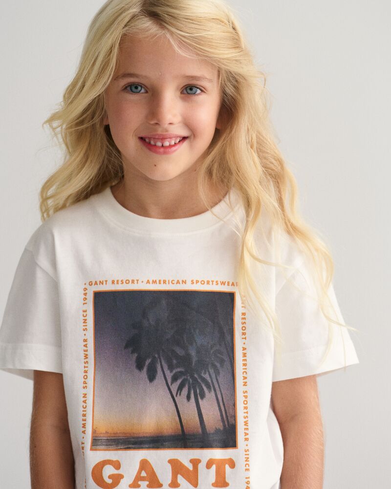 Kids Gant Resort T-Shirt 92 / WHITE