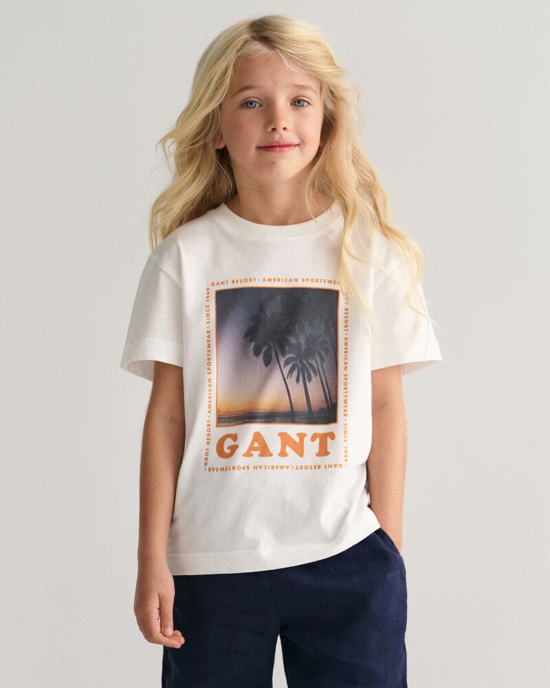 Kids Gant Resort T-Shirt 92 / WHITE