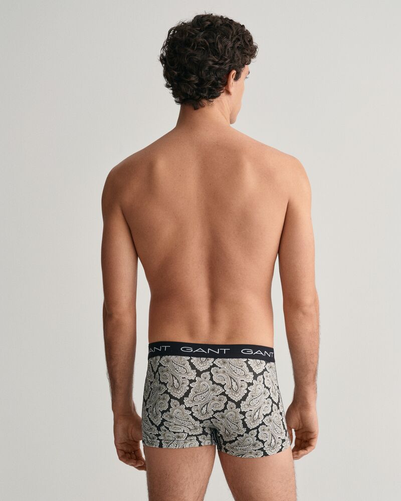 Paisley Print Trunk 3-Pack Black / S