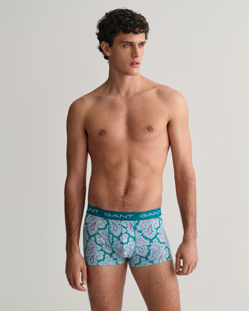 Paisley Print Trunk 3-Pack Ocean Turquoise / S