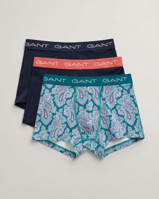 Paisley Print Trunk 3-Pack Ocean Turquoise / S