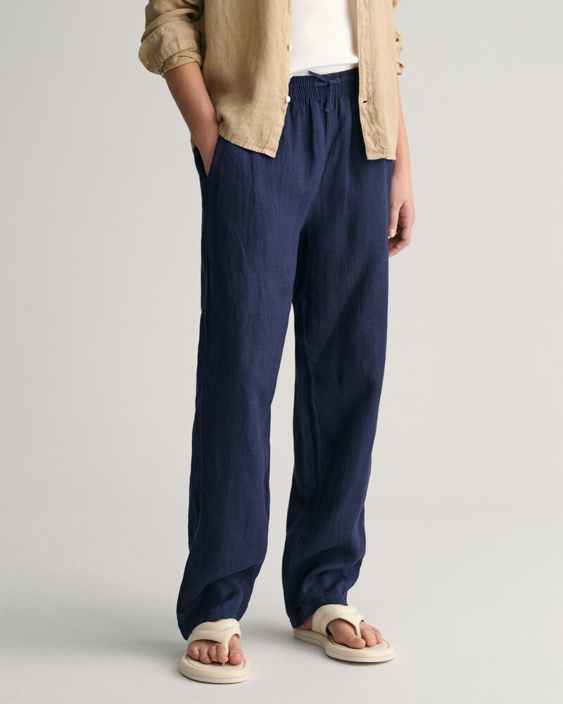 Teen Boys Linen Pants '134/140 / MARINE