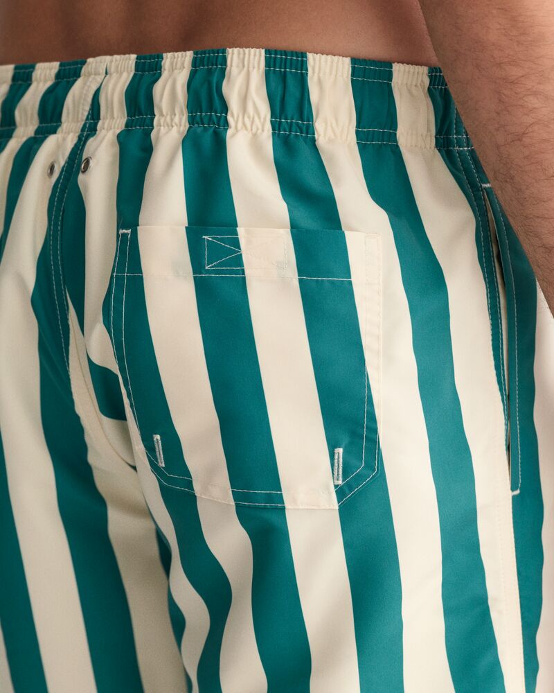 Swim Shorts Block Stripe Ocean Turquoise / S