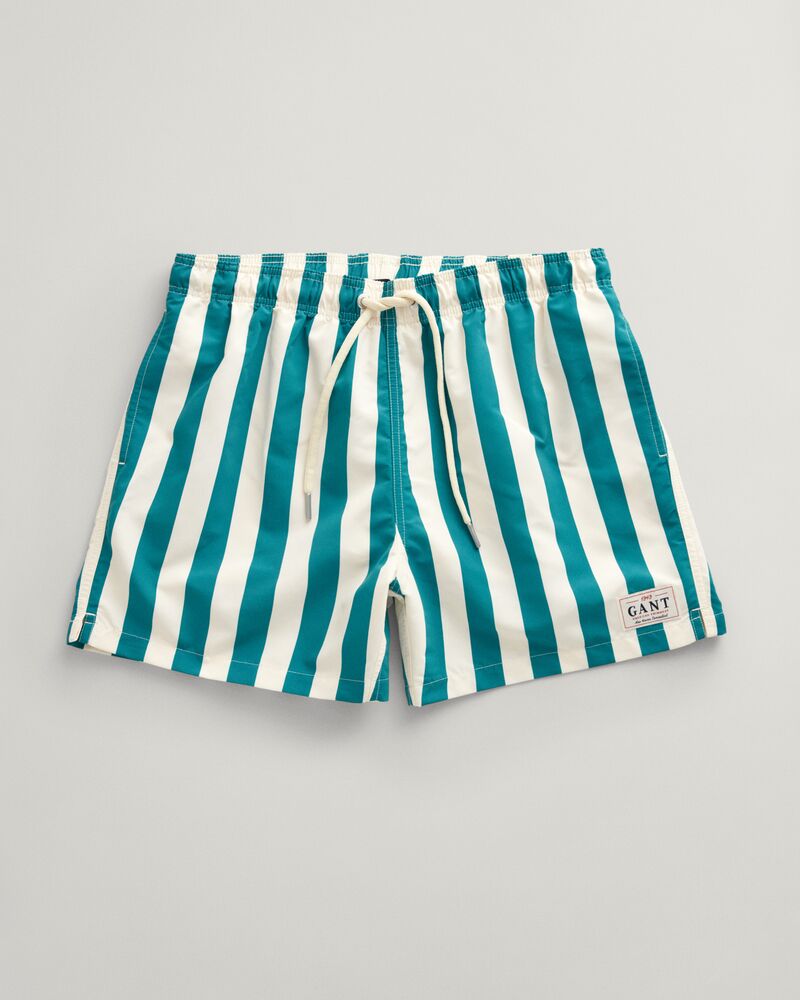 Swim Shorts Block Stripe Ocean Turquoise / S