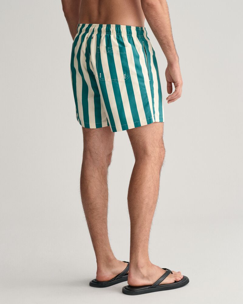 Swim Shorts Block Stripe Ocean Turquoise / S