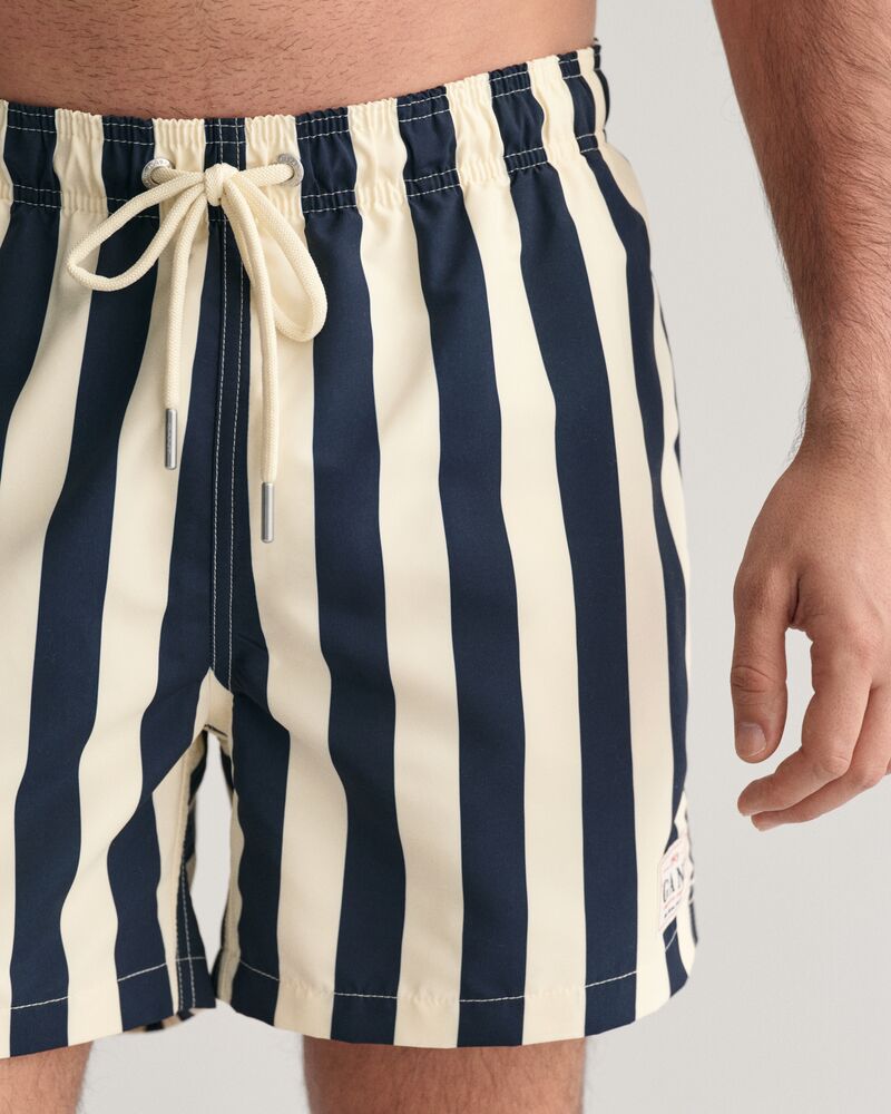 Swim Shorts Block Stripe Evening Blue / S