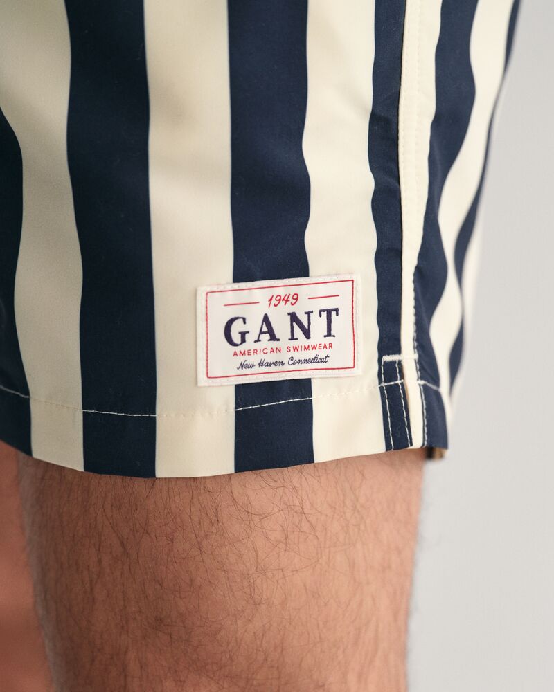 Swim Shorts Block Stripe Evening Blue / S