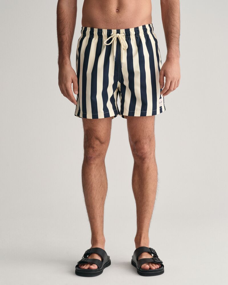 Swim Shorts Block Stripe Evening Blue / S