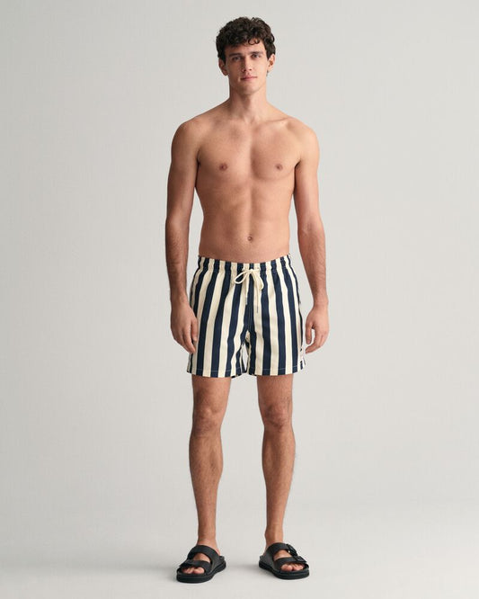 Swim Shorts Block Stripe Evening Blue / S