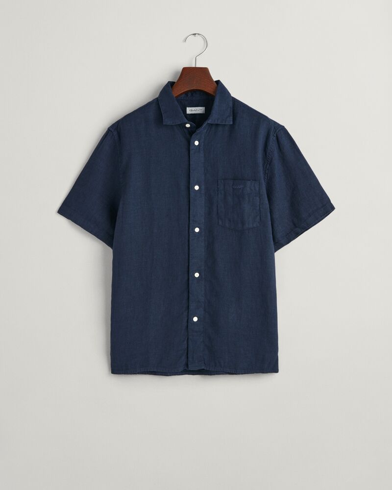 Teens Linen Short Sleeve Shirt '134/140 / MARINE