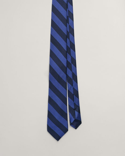 Striped Silk Tie Evening Blue / Onesize