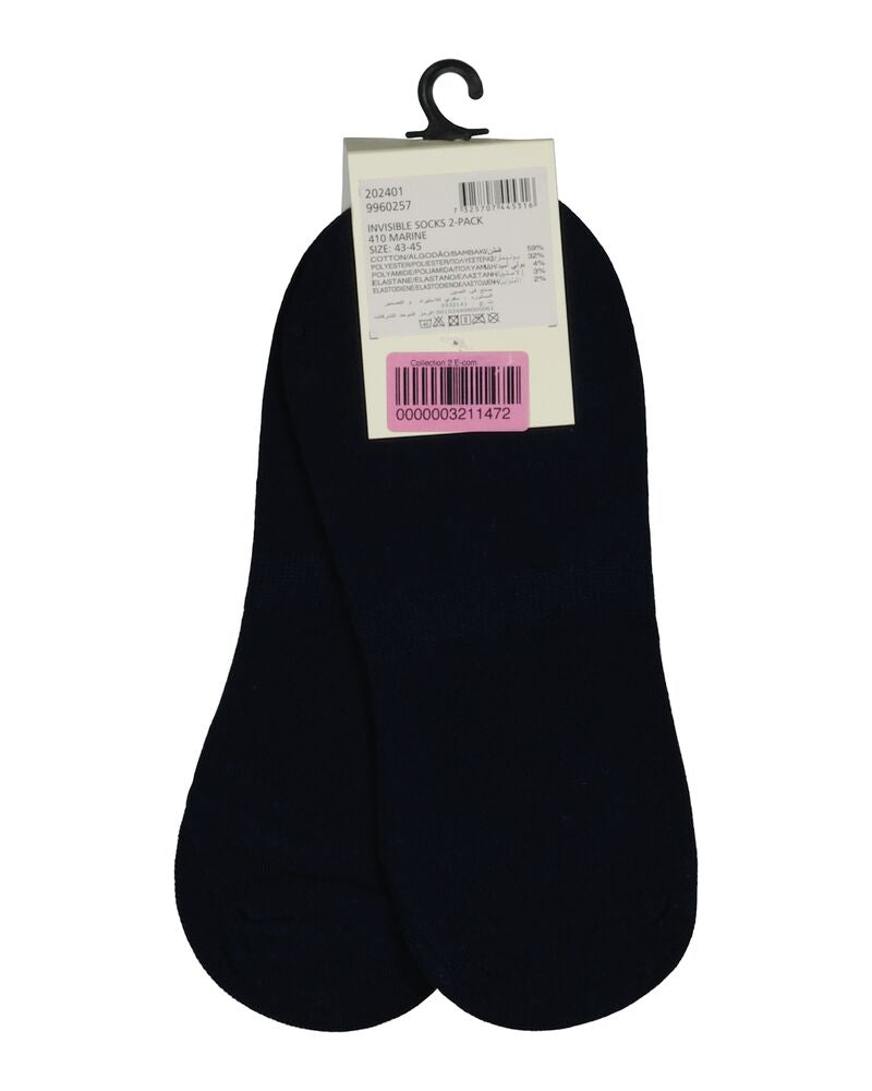 2-Pack Invisible Socks Marine / 40-42