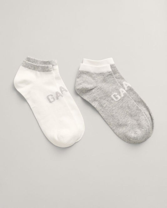 2-Pack Ankle Socks Light Grey Melange / 40-42