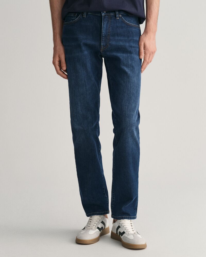 Slim Fit Jeans Dark Blue Worn In / 32X32