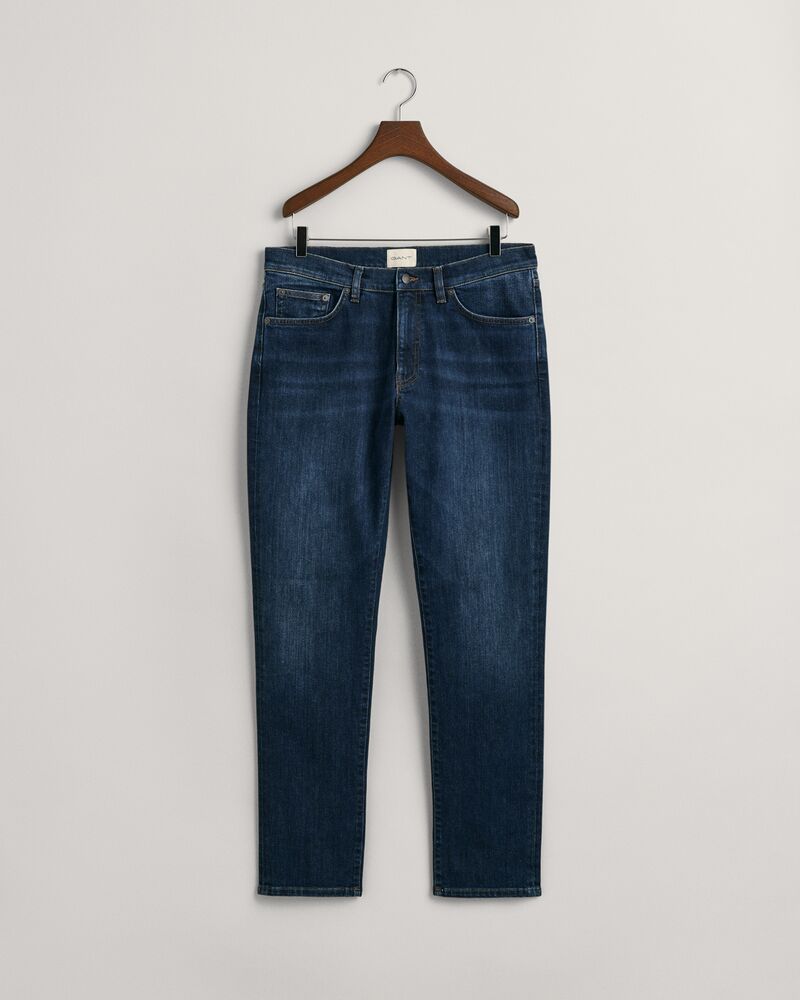 Slim Fit Jeans Dark Blue Worn In / 32X32