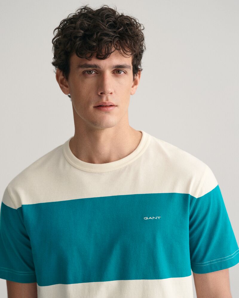 Barstriped T-Shirt Ocean Turquoise / S