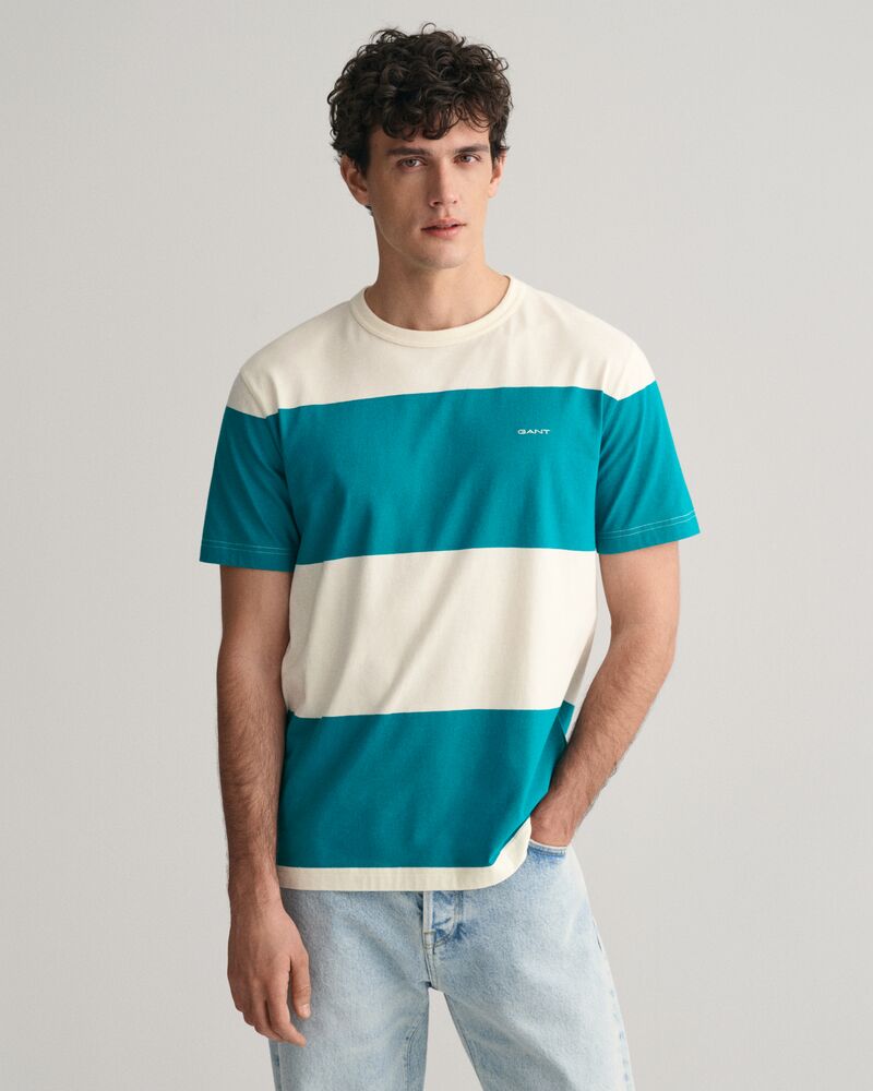 Barstriped T-Shirt Ocean Turquoise / S