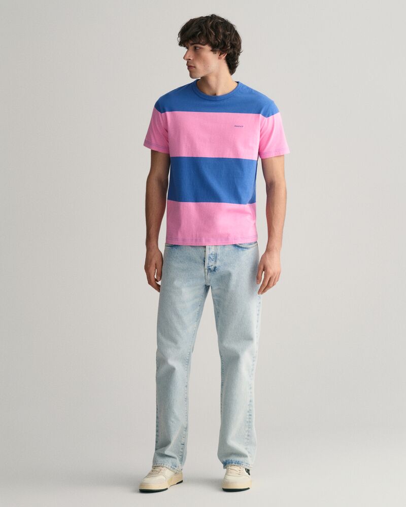 Barstriped T-Shirt Clear Pink / S