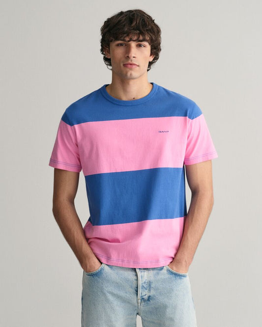 Barstriped T-Shirt Clear Pink / S