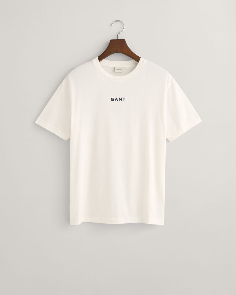 Contrast Small GANT Logo T-Shirt Eggshell / S