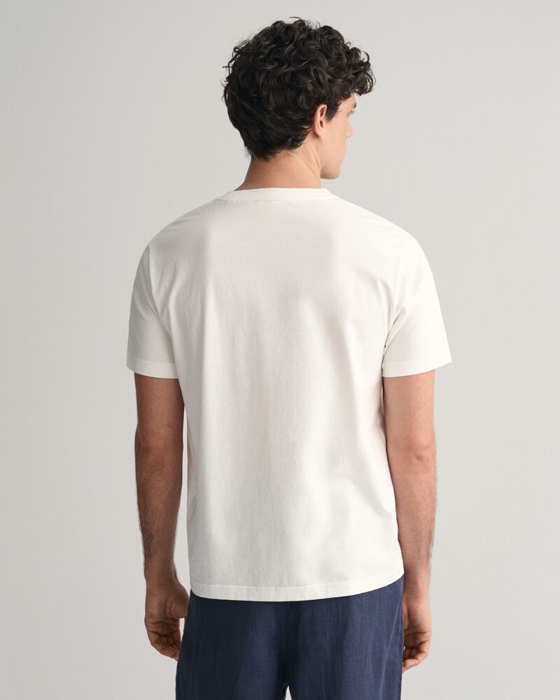 Contrast Small GANT Logo T-Shirt Eggshell / S