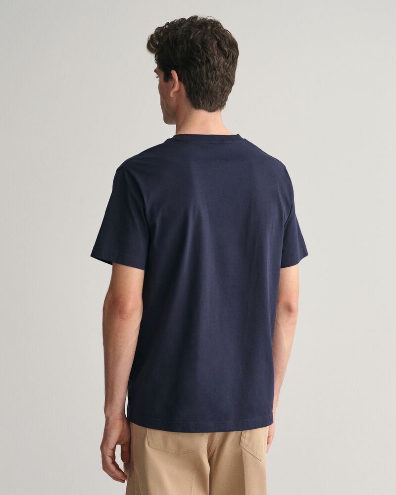 Contrast Small GANT Logo T-Shirt Evening Blue / S