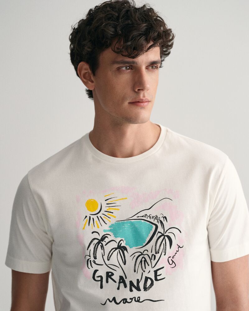 Printed T-Shirt Eggshell / S