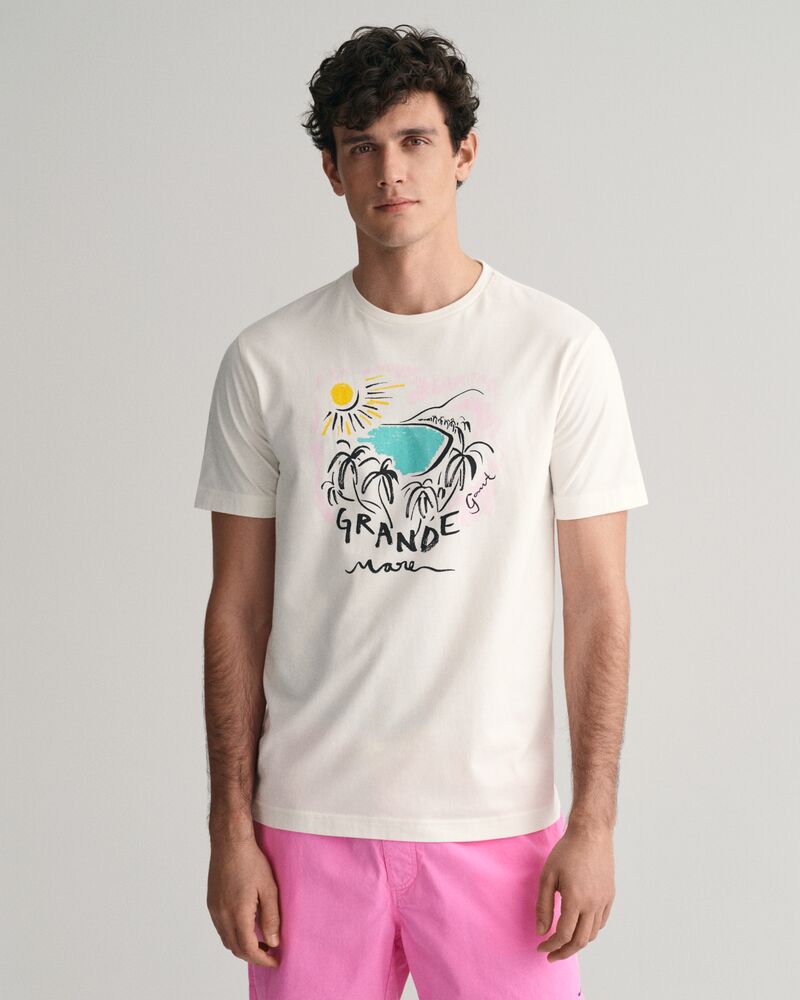 Printed T-Shirt Eggshell / S