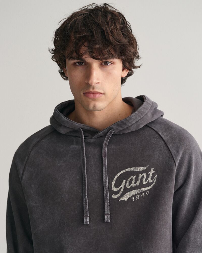 Heavy Washed Hoodie Dark Graphite / M