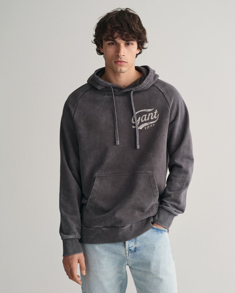 Heavy Washed Hoodie Dark Graphite / M