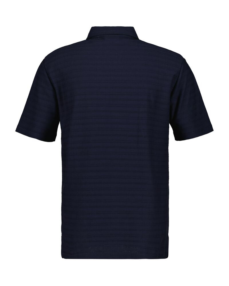 GANT Textured Polo Evening Blue / S