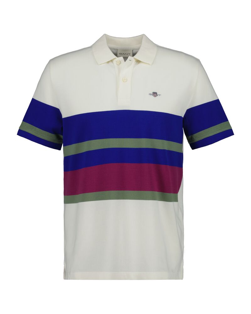 GANT Multistripe Washed Polo Cream / S